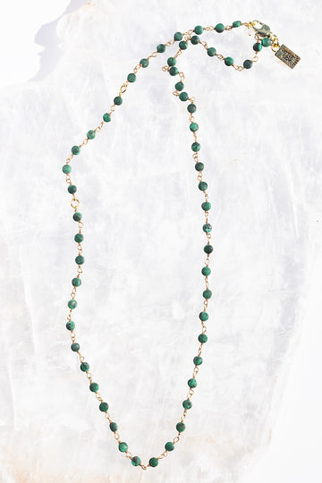 MALACHITE MAY BIRTHSTONE NECKLACE